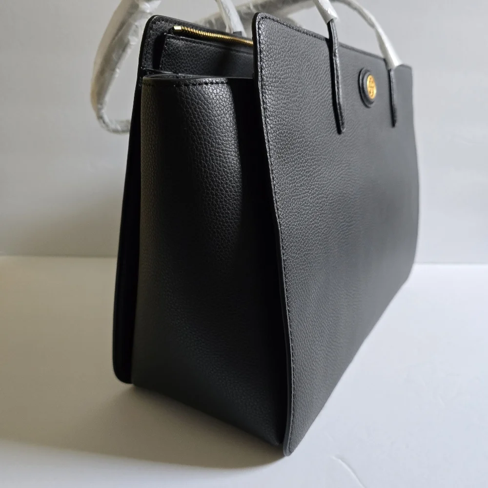 Tory Burch Leather Tote Bag Black - Picture 6 of 8